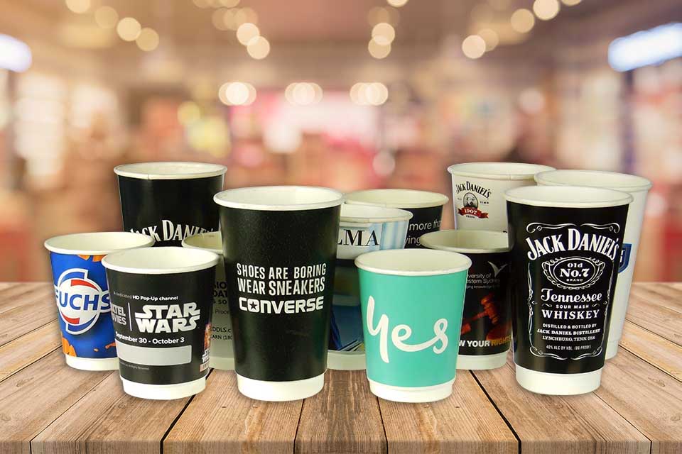 Advertising on coffee cups is a snap with WF Plastic. We offer minimum runs starting at just 1,000 cups and can accommodate short lead times to meet your event deadlines.